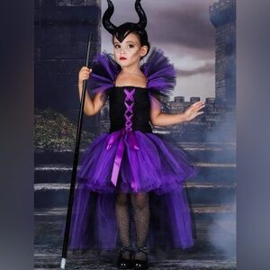 Halloween Purple and Black Tulle Dress